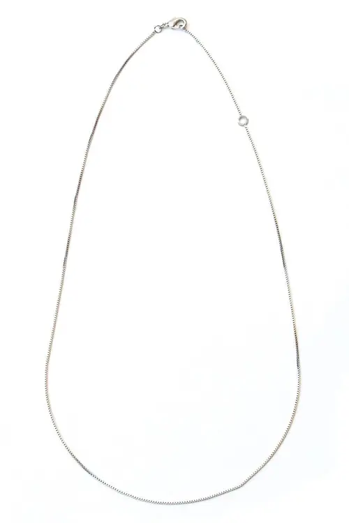 Corrente Veneziana 45 cm com Banho em Ródio Branco