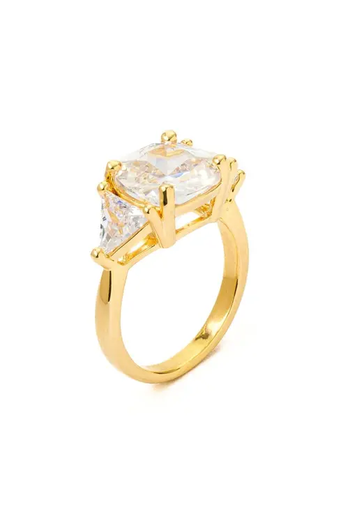 Anel Lindit Incolor com Banho em Ouro 18k