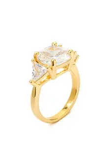 Anel Lindit Incolor com Banho em Ouro 18k