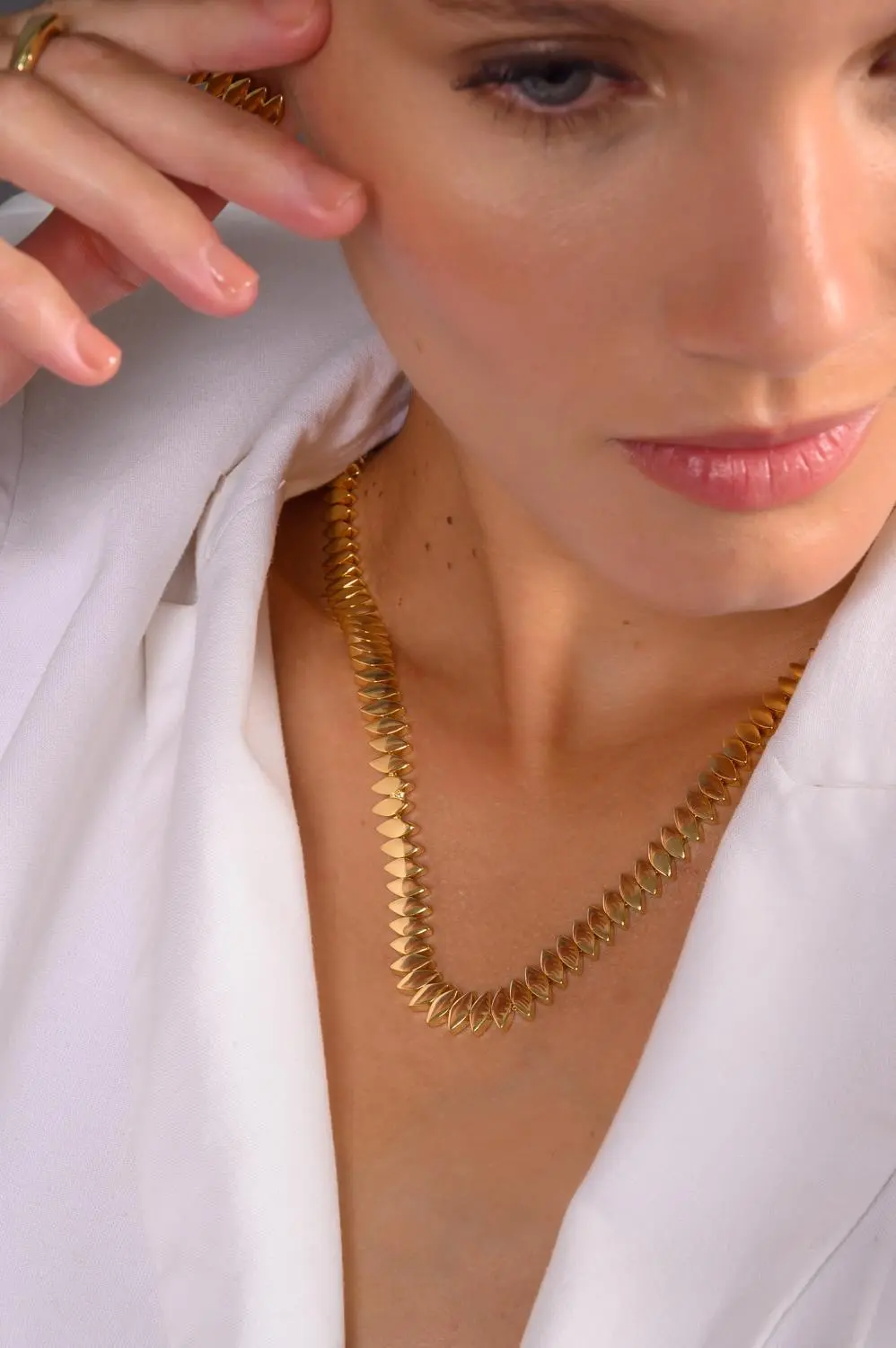 Colar Espetinho com Banho em Ouro 18k