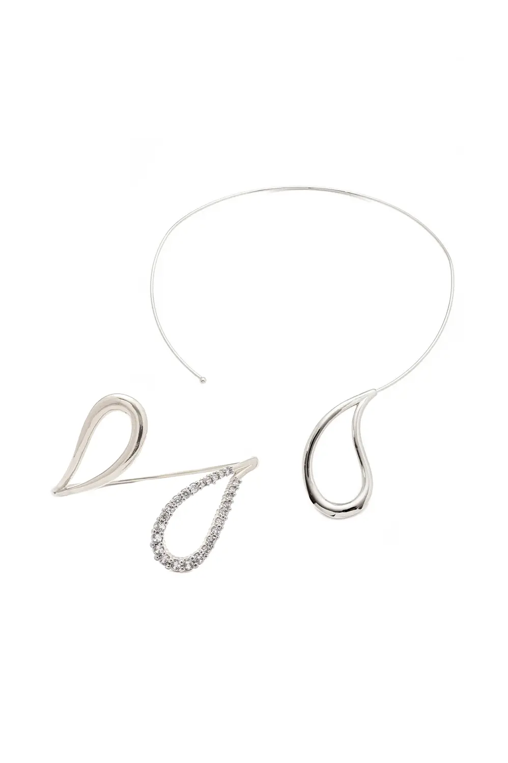 Kit Gargantilha e Bracelete Sintonia com Banho em Ródio Branco