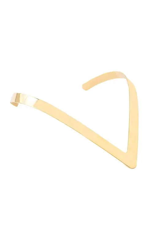 Colar Aro em V com Banho em Ouro 18k