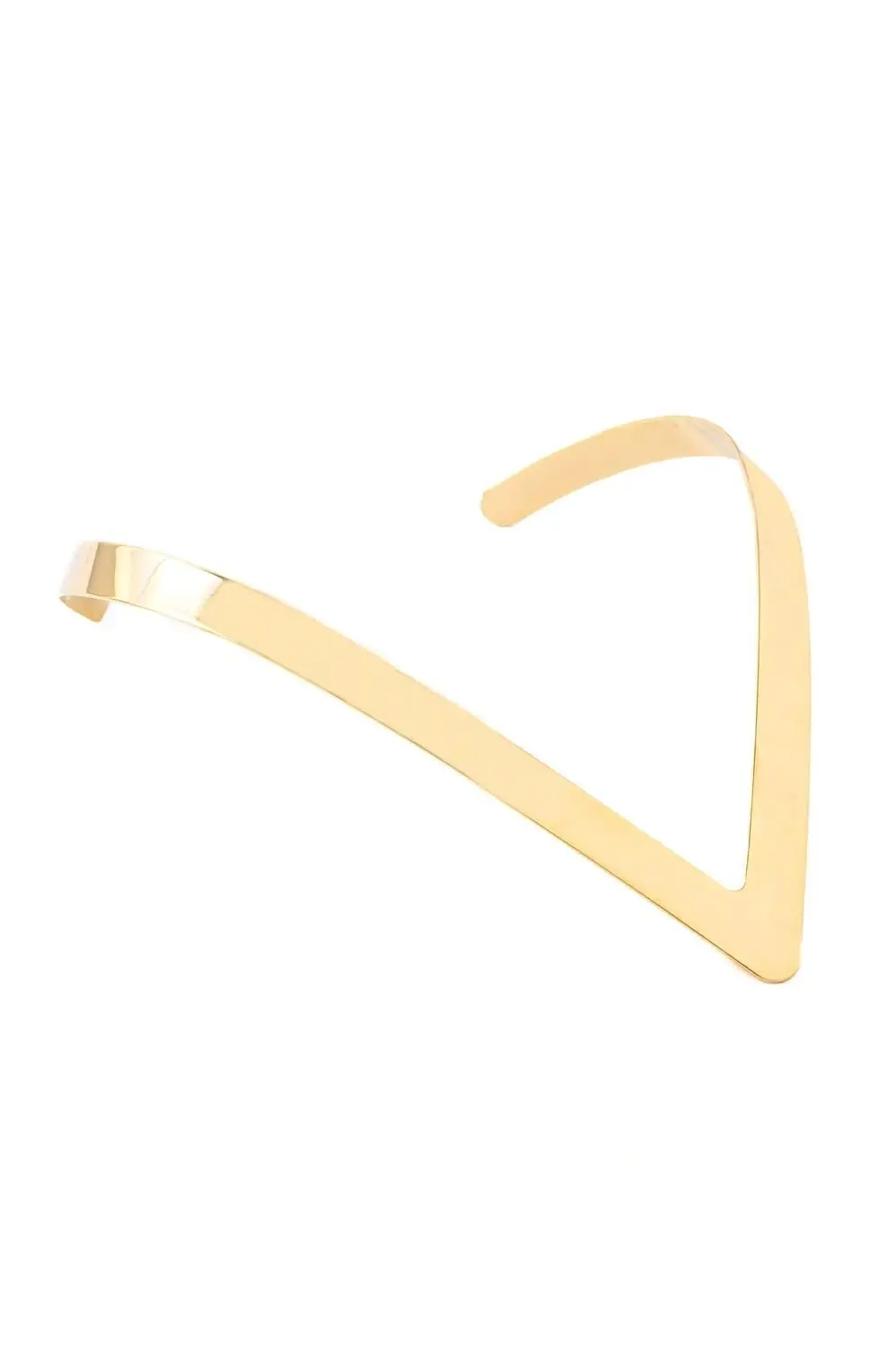 Colar Aro em V com Banho em Ouro 18k