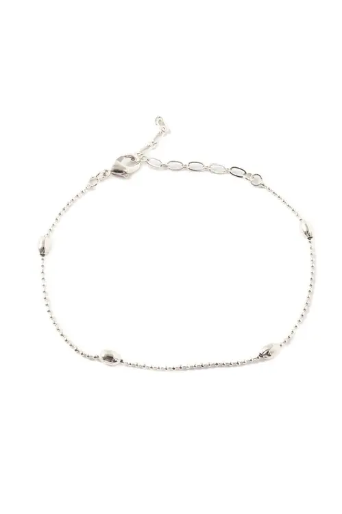 Pulseira Mini com Banho em Ródio Branco