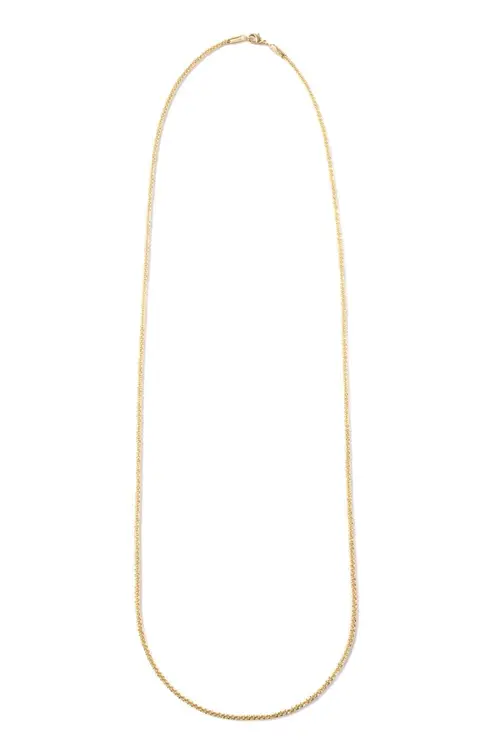 Colar Longo Brilhante com Banho em Ouro 18k