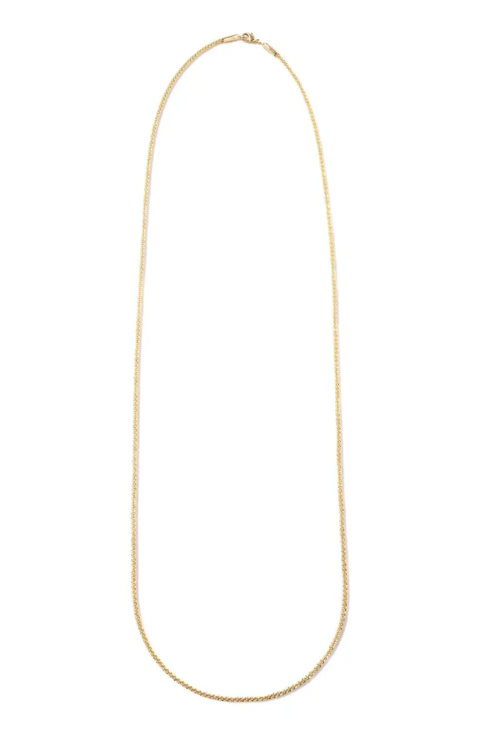 Colar Longo Brilhante com Banho em Ouro 18k