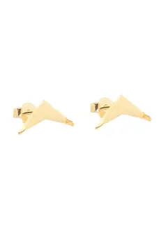 Brinco G Fluir Liso com Banho em Ouro 18k