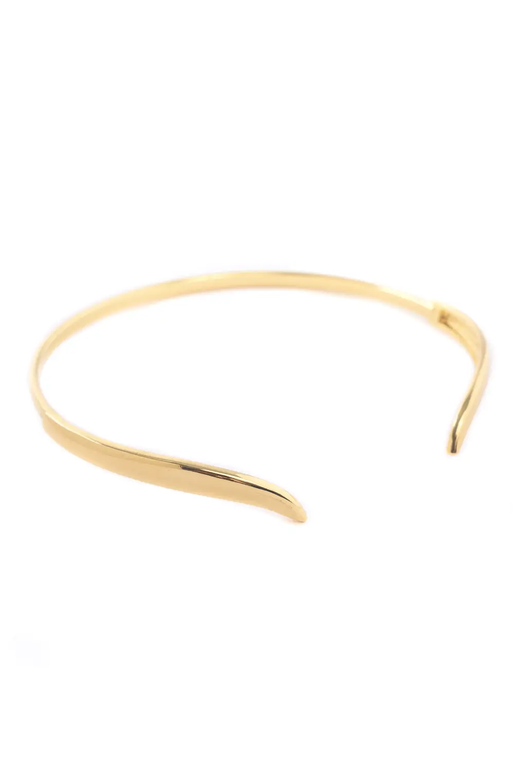 Bracelete Liso Fluir com Banho em Ouro 18k