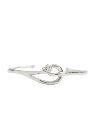 Bracelete Audácia com Banho em Ródio Branco
