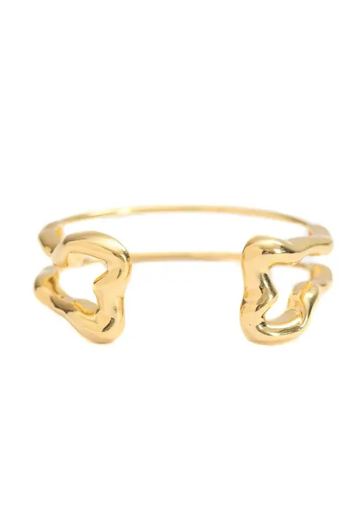 Bracelete Contemporâneo com Banho em Ouro 18k
