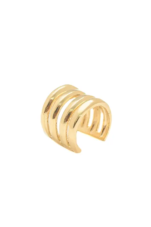 Piercing Fake Liso Quatro Voltas com Banho em Ouro 18k