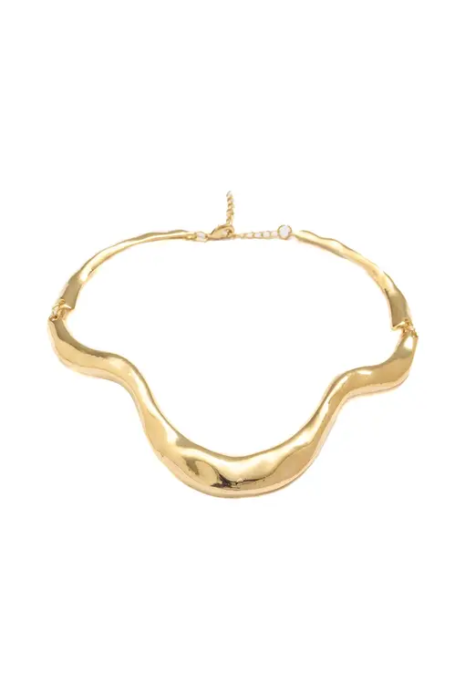 Gargantilha Moderna com Banho em Ouro 18k