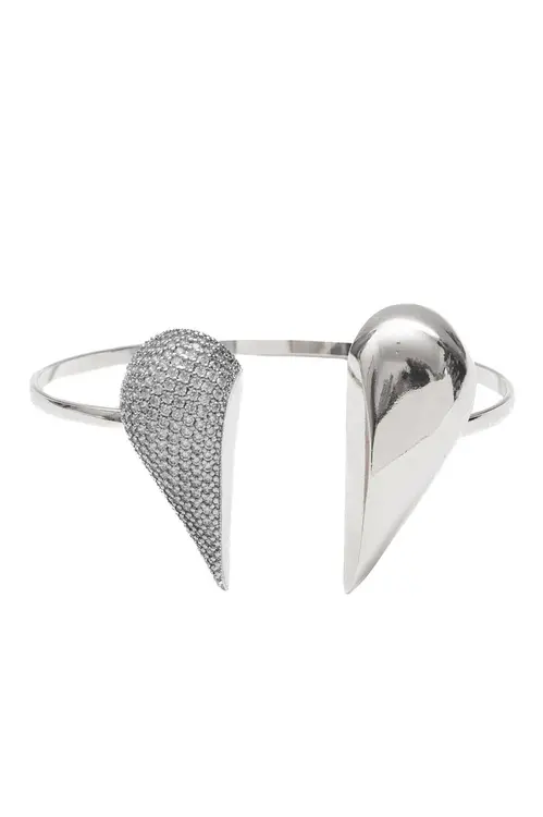 Bracelete Afeto com Banho em Ródio Branco