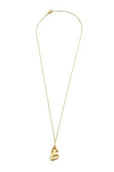 Colar M Organic com Banho em Ouro 18k