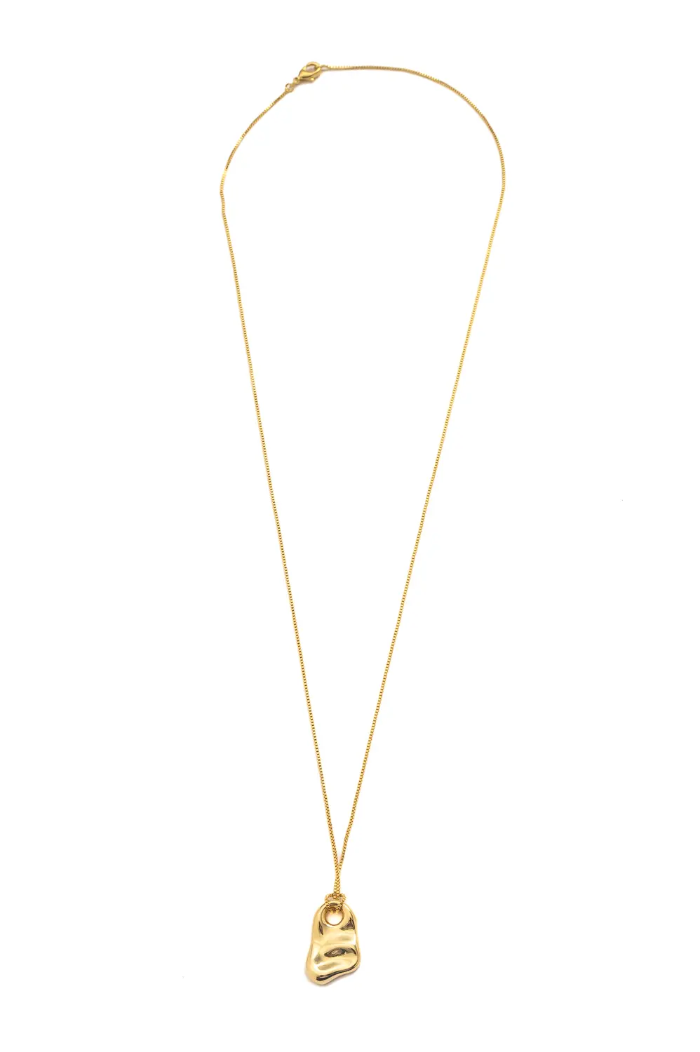 Colar M Organic com Banho em Ouro 18k