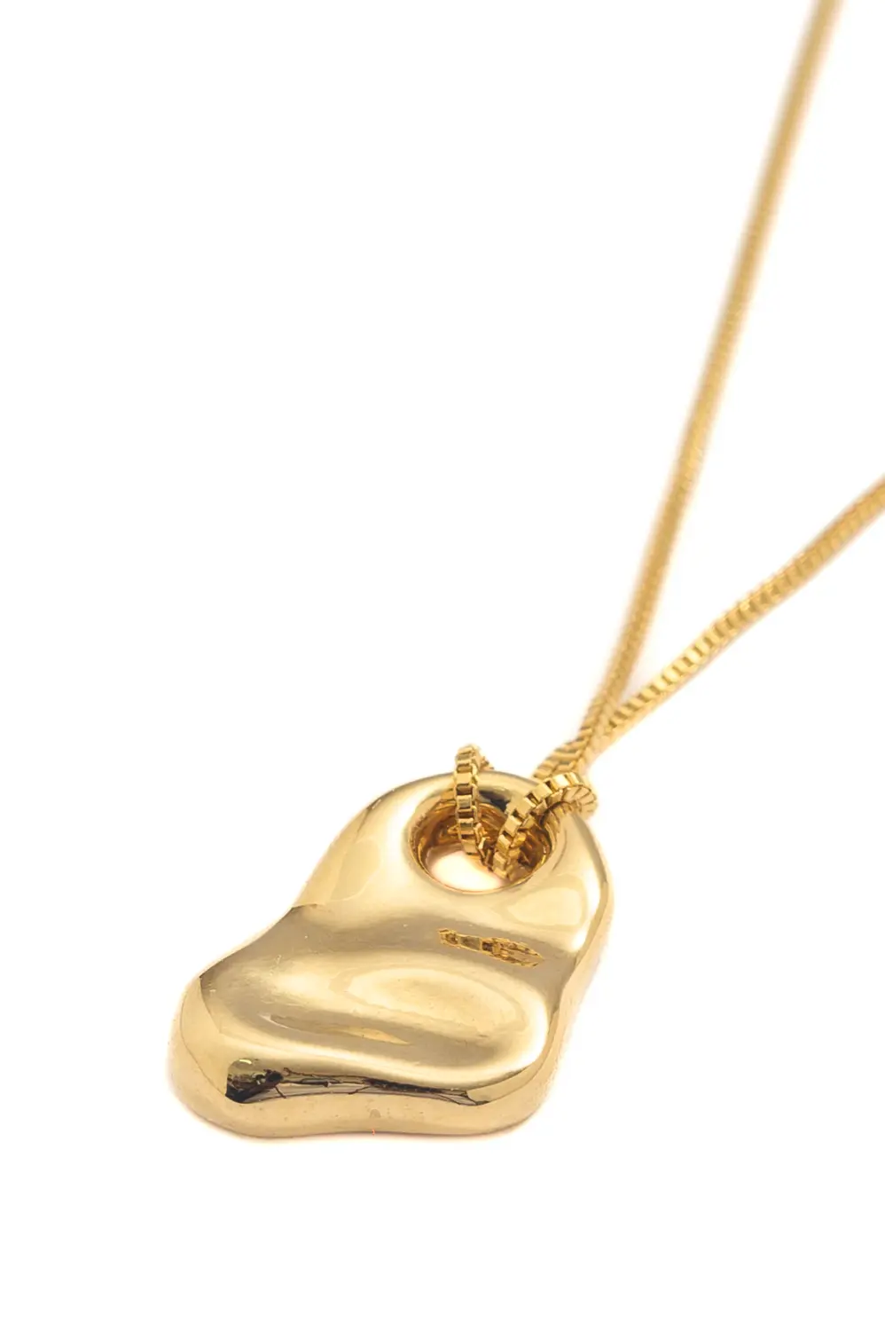 Colar M Organic com Banho em Ouro 18k