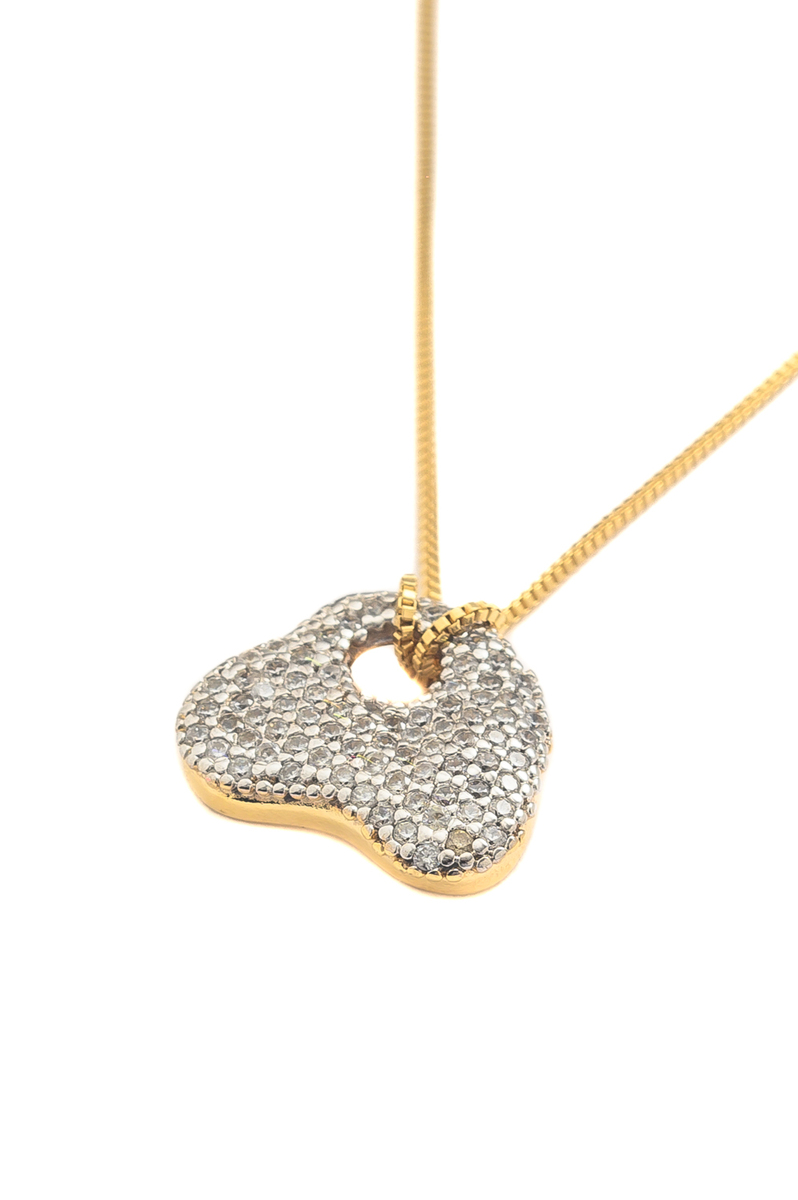 Colar Organic Canetiado em Ródio Branco com Banho em Ouro 18k