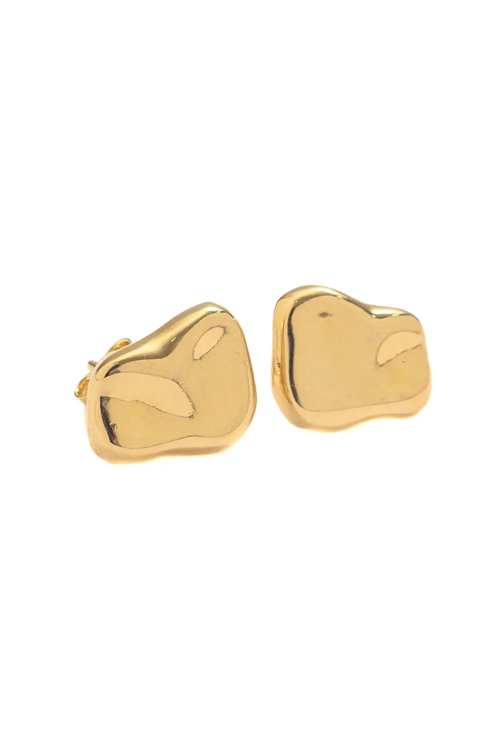 Brinco M Organic com Banho em Ouro 18k