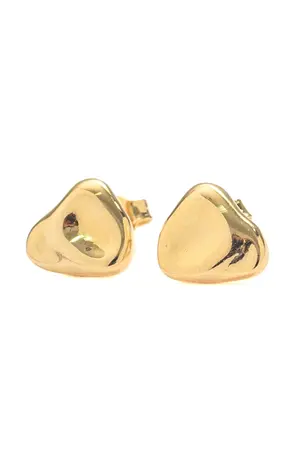 Brinco P Organic com Banho em Ouro 18k