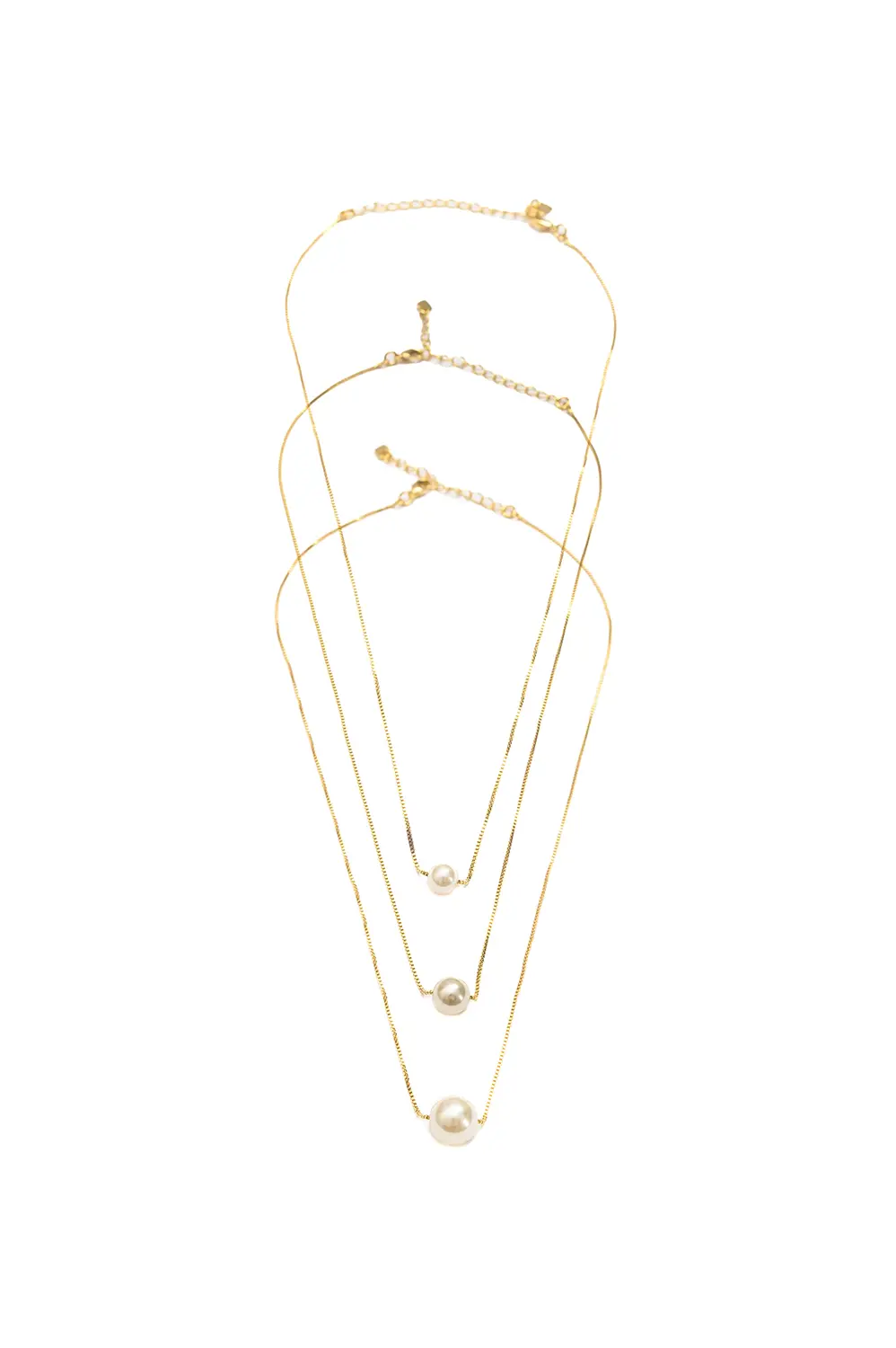 Kit Colares de Peróla com Banho em Ouro 18k