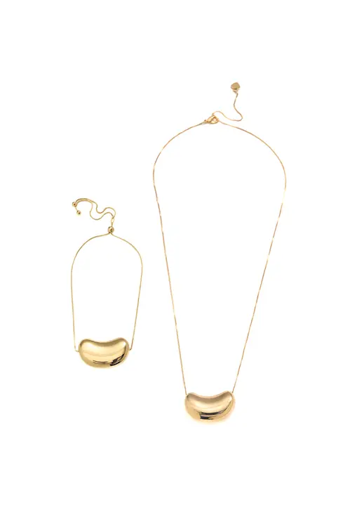 Kit Colar e Pulseira M Conceito com Banho em Ouro 18k