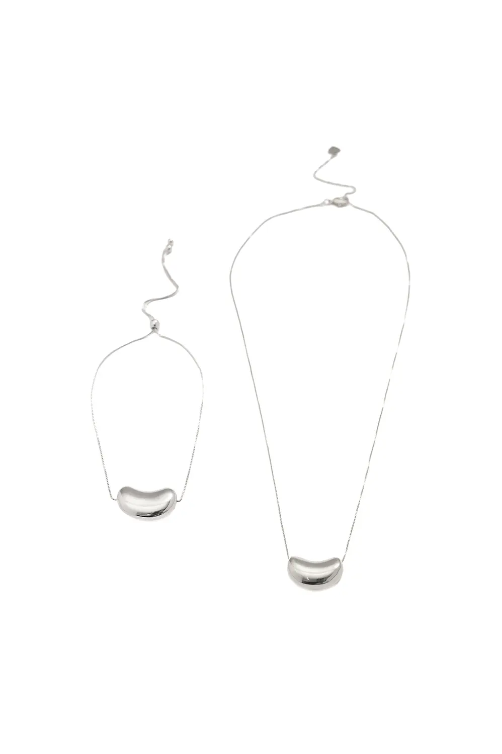 Kit Colar e Pulseira P Conceito com Banho em Ródio Branco