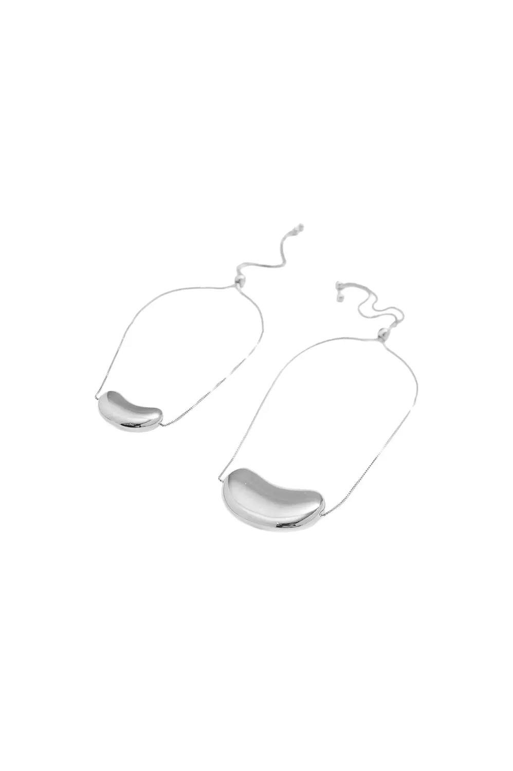 Kit de Pulseiras P e M Conceito com Banho em Ródio Branco