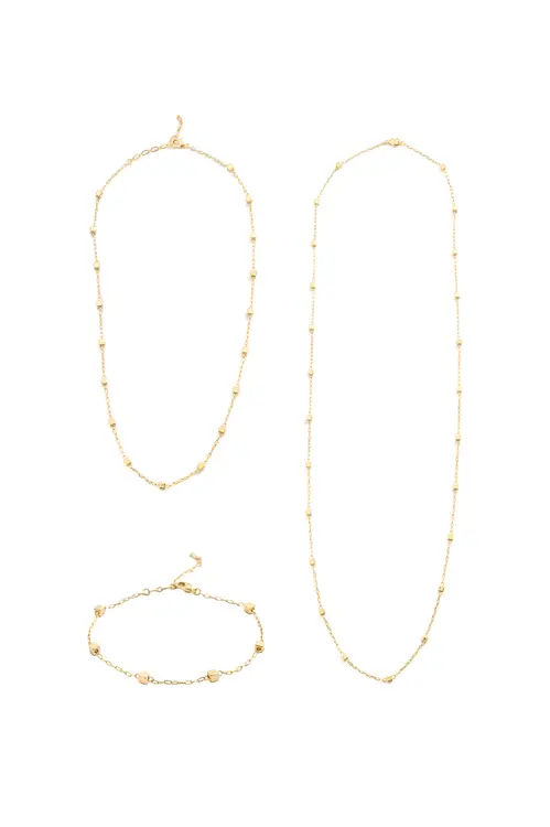 Kit Quadradinho com Banho em Ouro 18k