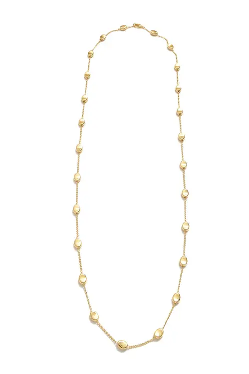 Colar Longo Mini Orgânica com Banho em Ouro 18k