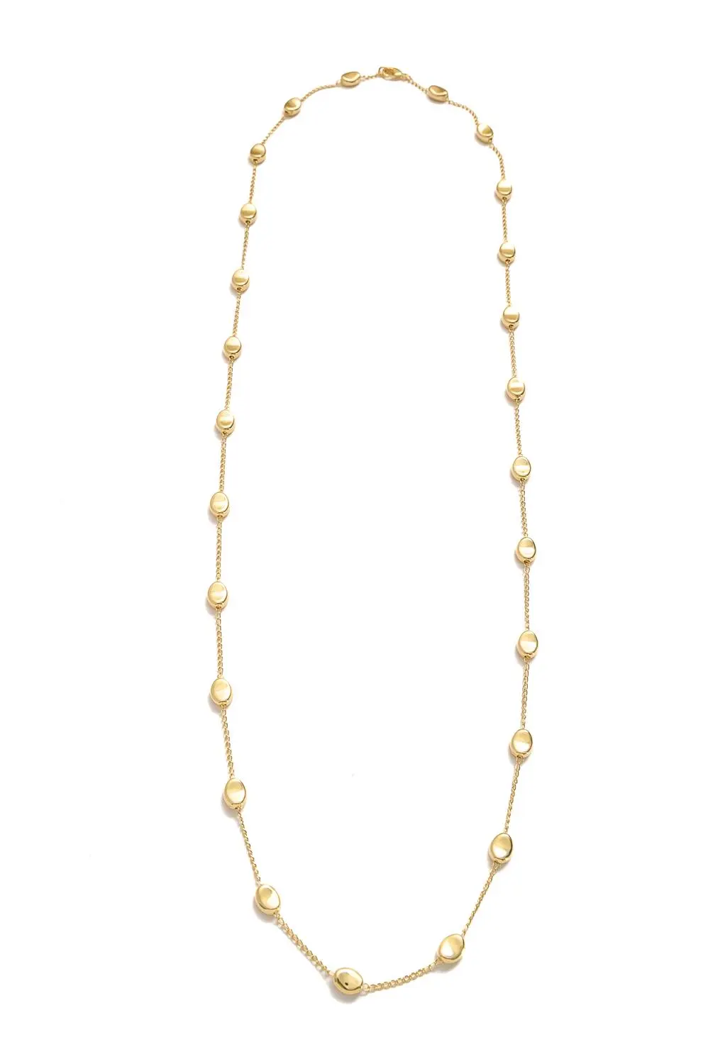 Colar Longo Mini Orgânica com Banho em Ouro 18k