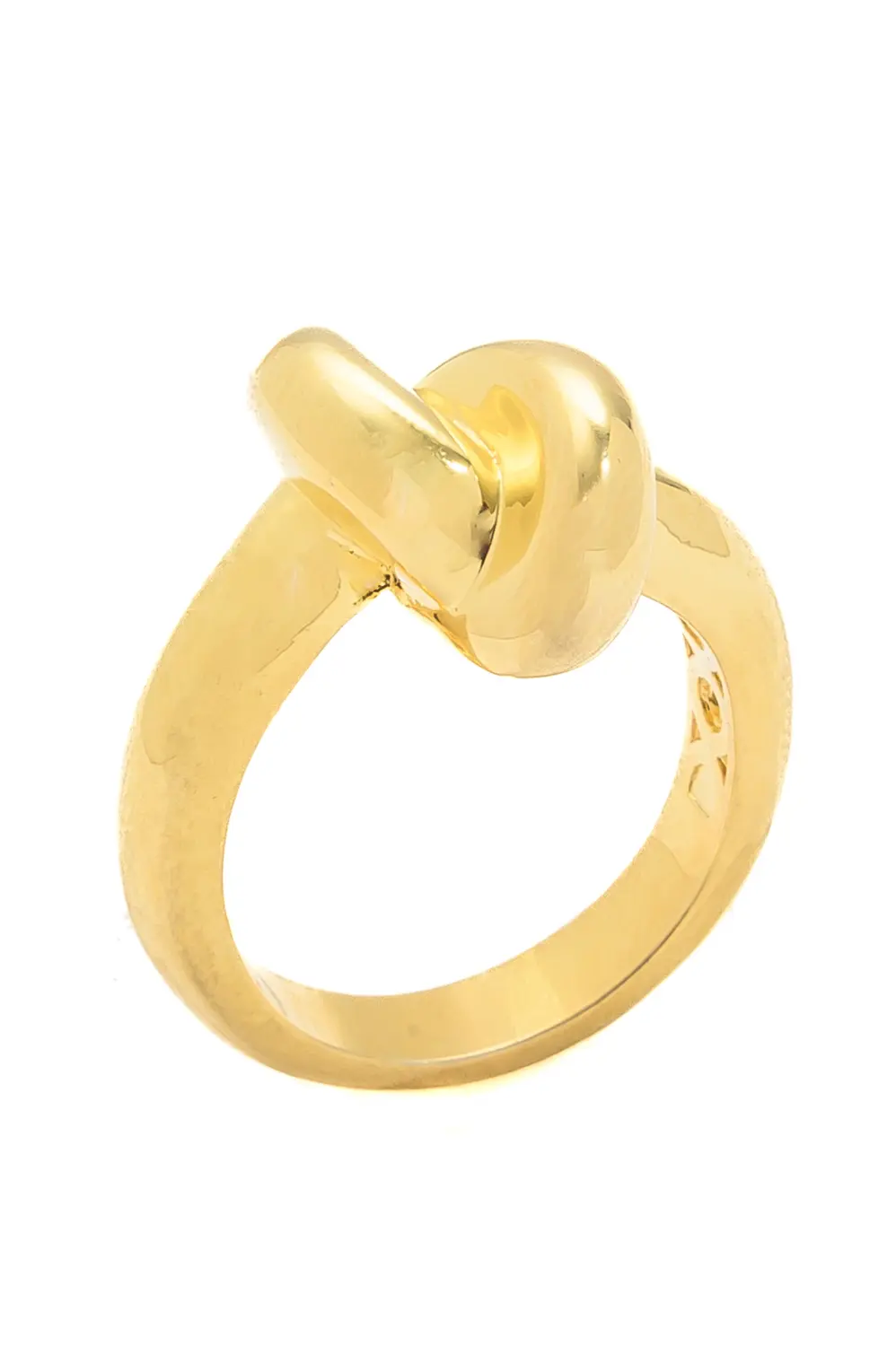 Anel Autoral Entrelaço com Banho em Ouro 18k