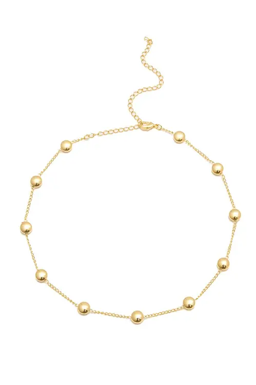 Choker Tacha com Banho em Ouro 18k