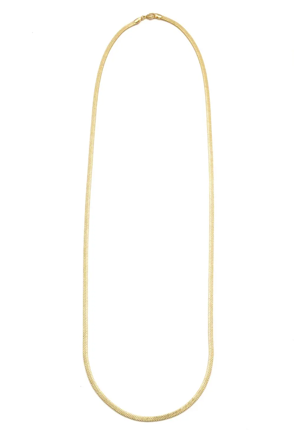 Colar Longo Fita Desenhada com Banho em Ouro 18k