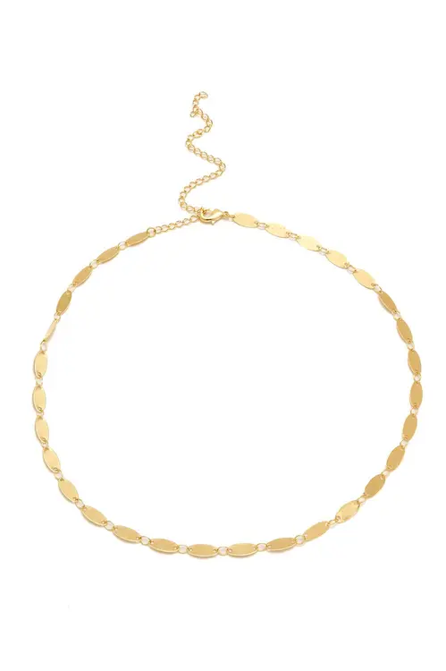Choker Medalhinha Oval com Banho em Ouro 18k