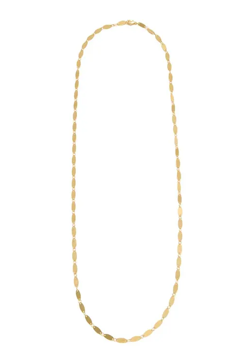 Colar Longo Medalhinha Oval com Banho em Ouro 18k