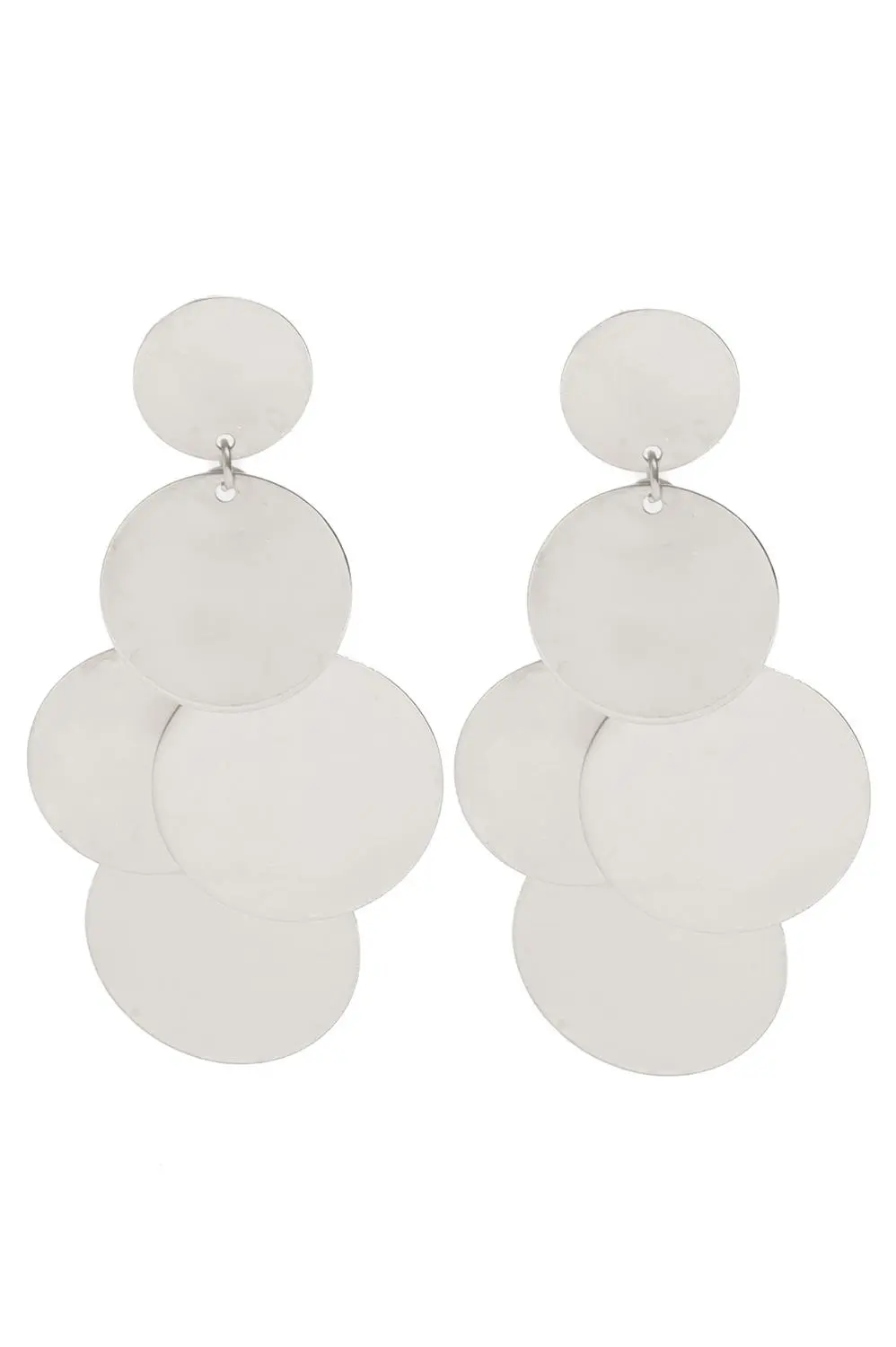 Brinco Boho com Banho em Ródio Branco