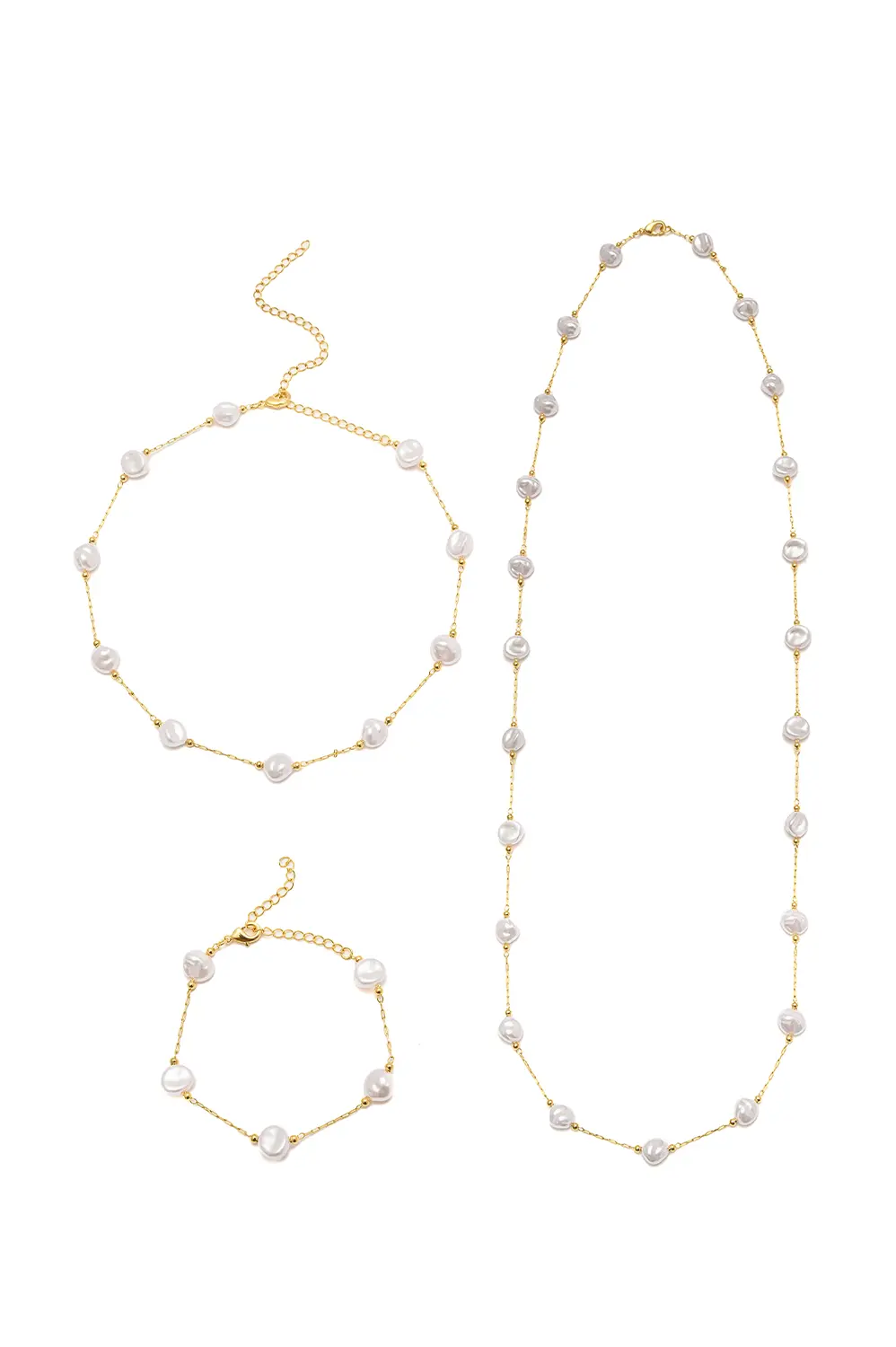 Kit Pérola Orgânica com Banho em Ouro 18k