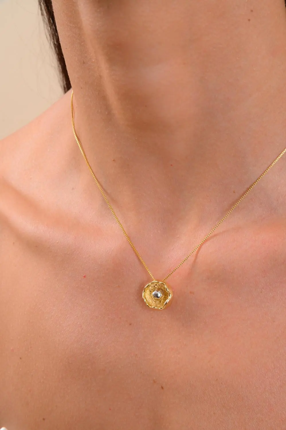 Colar Encaixe Dois Banhos | Ouro 18k e Ródio Branco