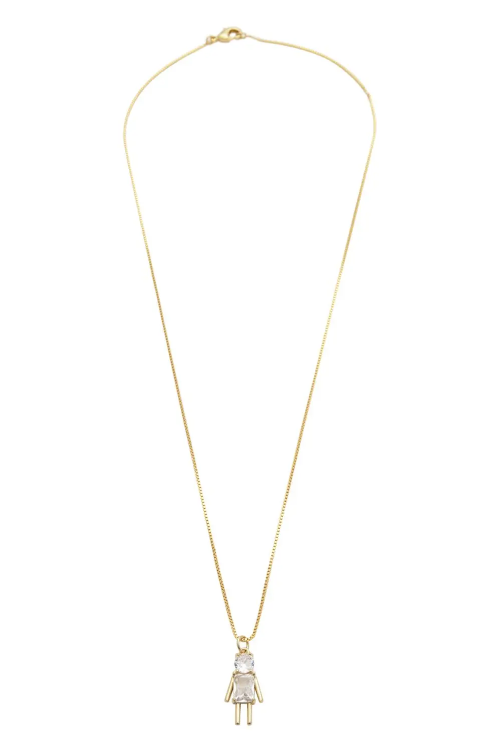 Colar com Pingente Cristal Filho com Banho em Ouro 18k