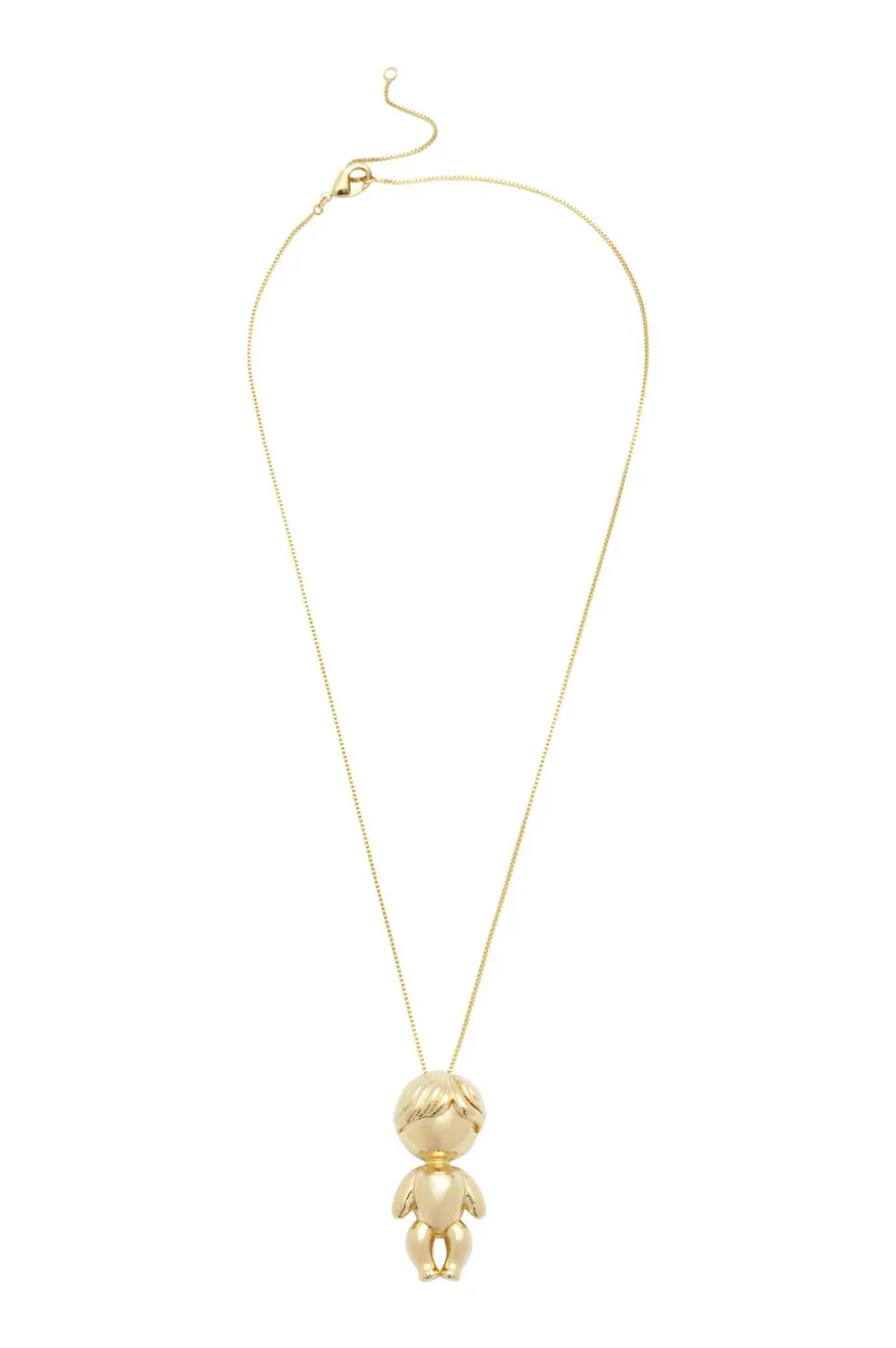 Pingente Menino com Corrente Veneziana com Banho em Ouro 18k