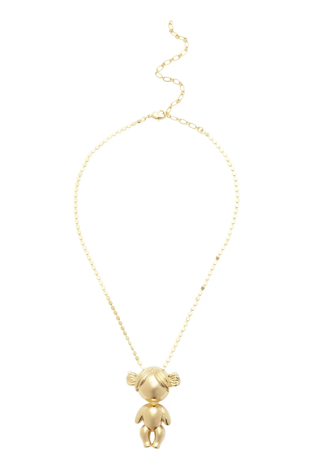 Pingente Menina com Choker Diamantada com Banho em Ouro 18k