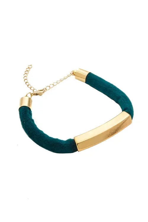 Pulseira Serena Turquesa com Banho em Ouro 18k