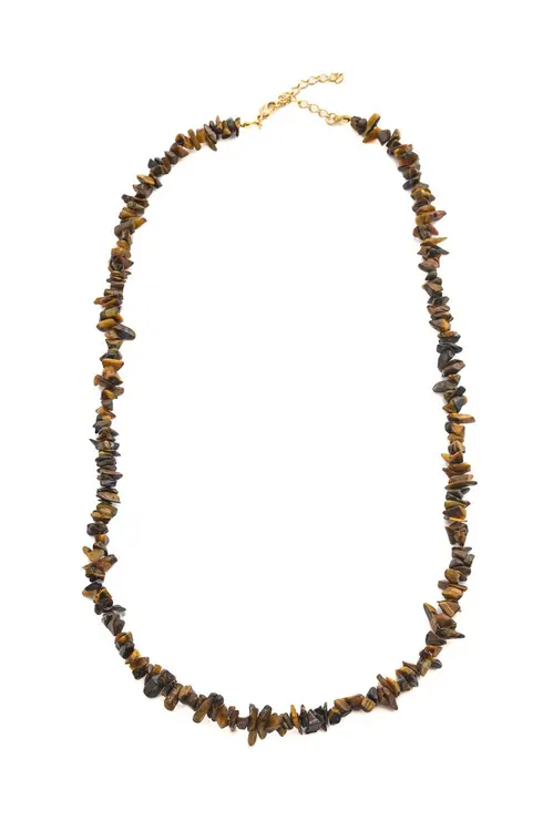 Colar Cascalho com Banho em Ouro 18k