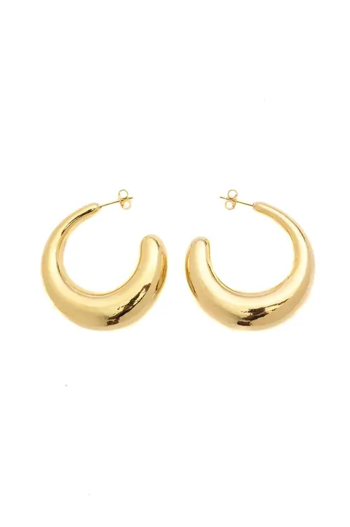 Argola Moderna com Banho em Ouro 18k