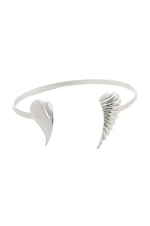 Bracelete Coração Goma com Banho em Ródio Branco