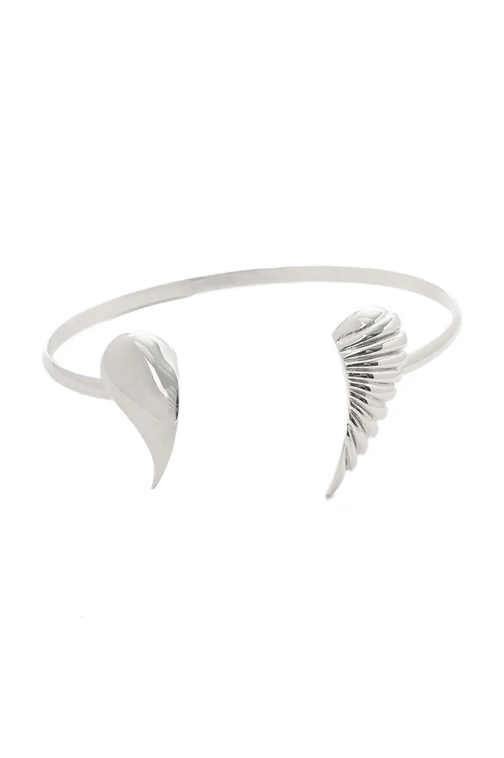 Bracelete Coração Goma com Banho em Ródio Branco