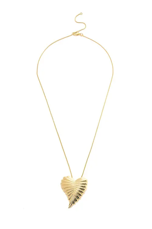 Colar Coração Goma com Banho em Ouro 18k
