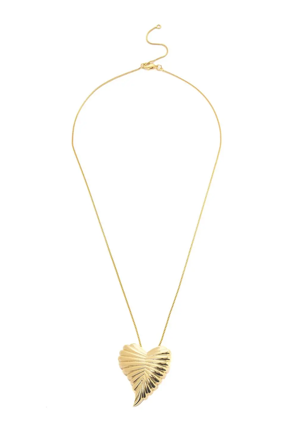 Colar Coração Goma com Banho em Ouro 18k