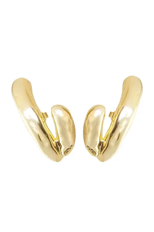 Brinco Duas Gamas com Banho em Ouro 18k