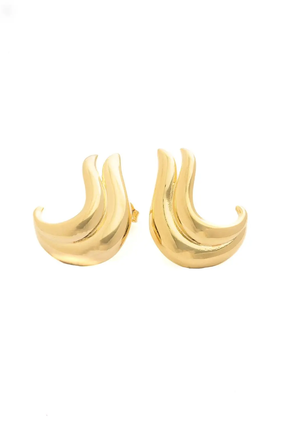 Brinco Pequeno Moderno com Banho em Ouro 18k